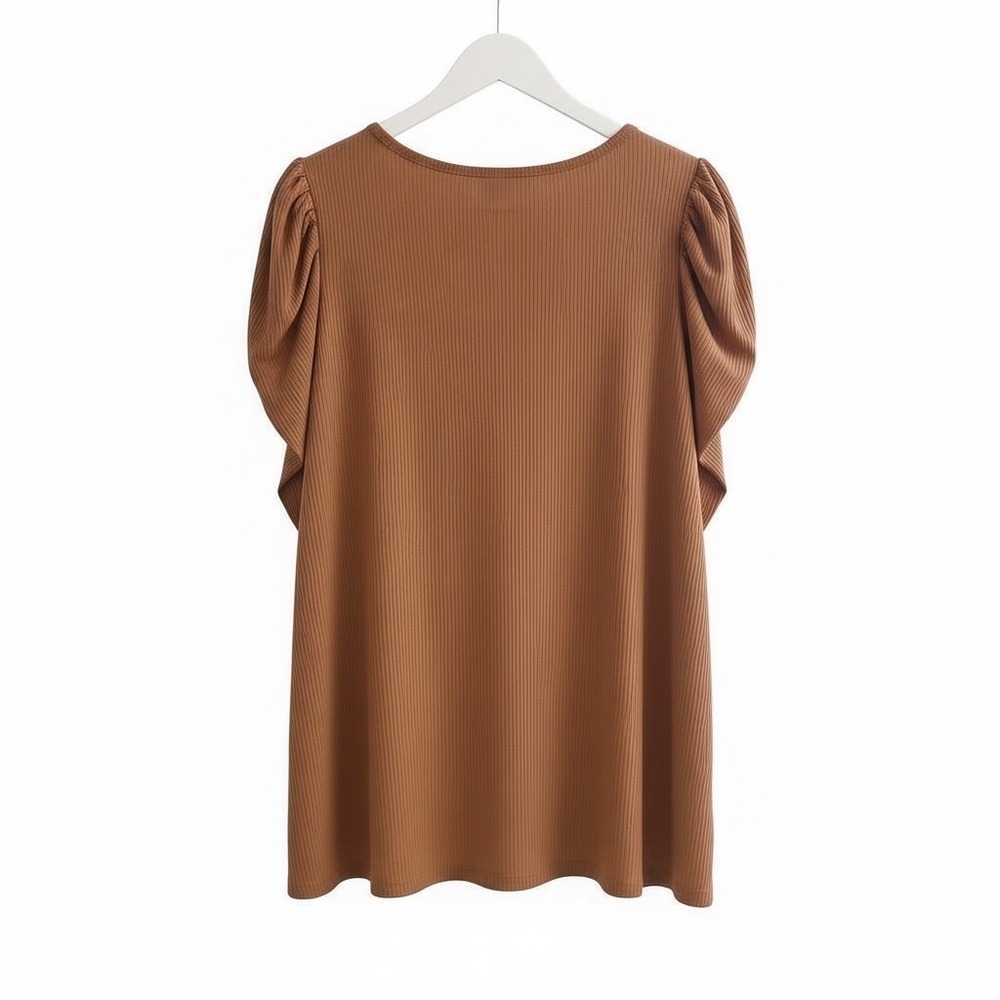Lovely Melody Tan Women's Blouse
